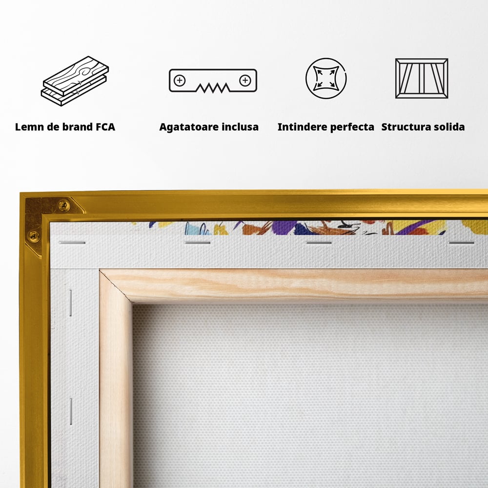 Tablou Canvas Premium LuxCanva® C1210, Frunze Cazatoare , Relaxare, Living Room, Culori Vibrante