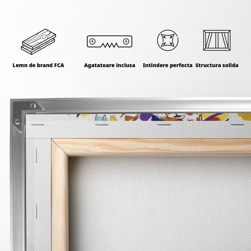 Tablou Canvas Premium LuxCanva® C1210, Frunze Cazatoare , Relaxare, Living Room, Culori Vibrante
