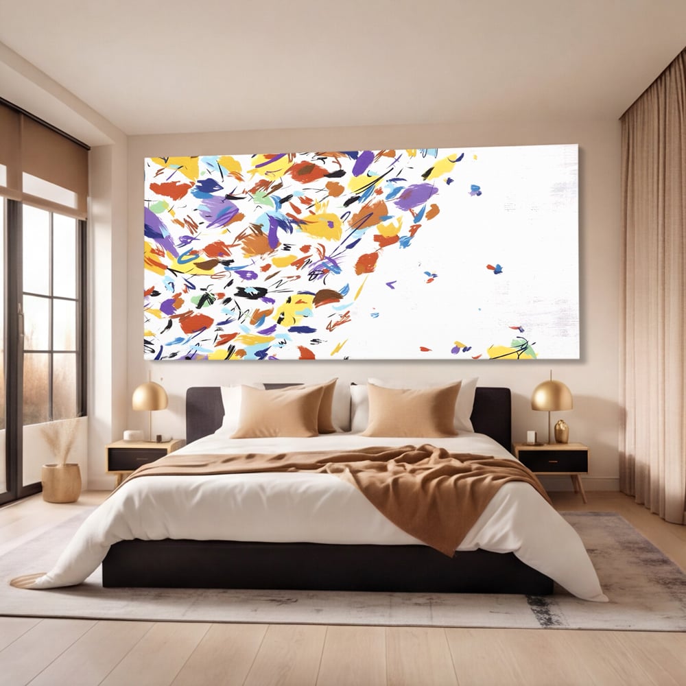Tablou Canvas Premium LuxCanva® C1210, Frunze Cazatoare , Relaxare, Living Room, Culori Vibrante