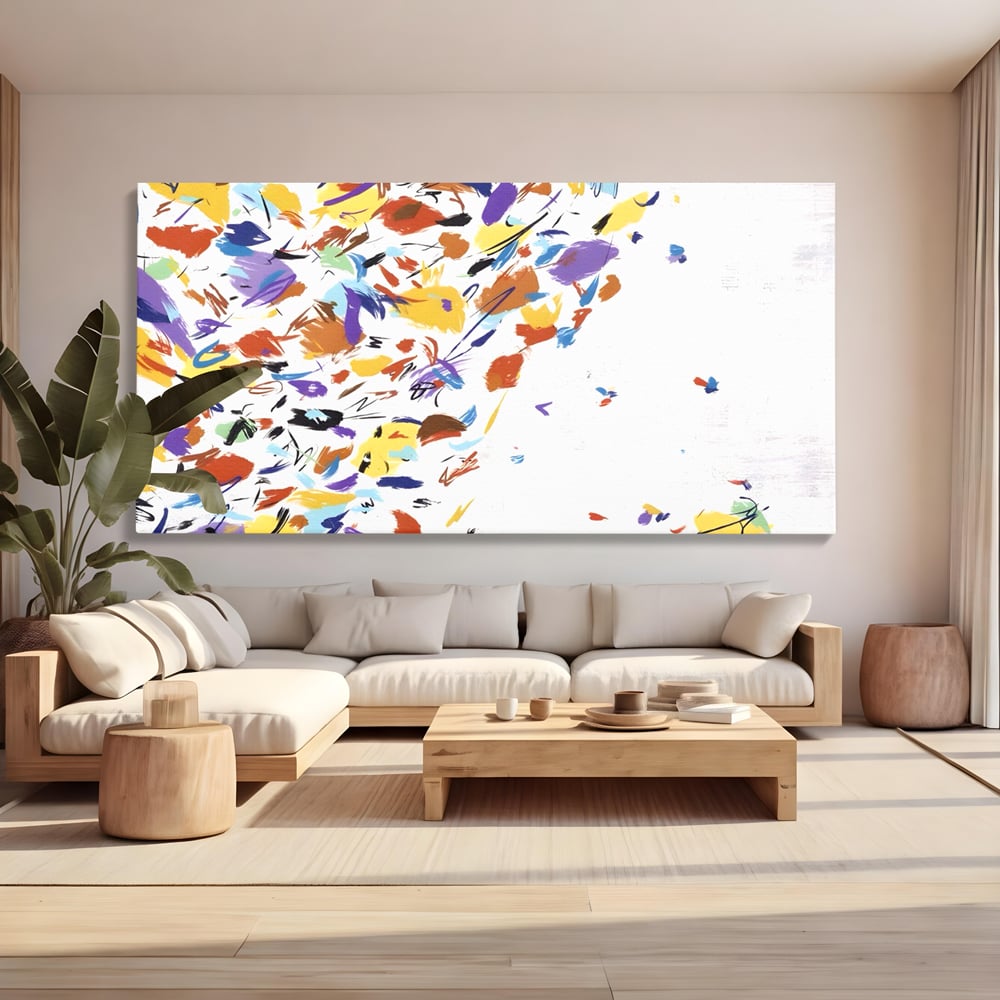 Tablou Canvas Premium LuxCanva® C1210, Frunze Cazatoare , Relaxare, Living Room, Culori Vibrante