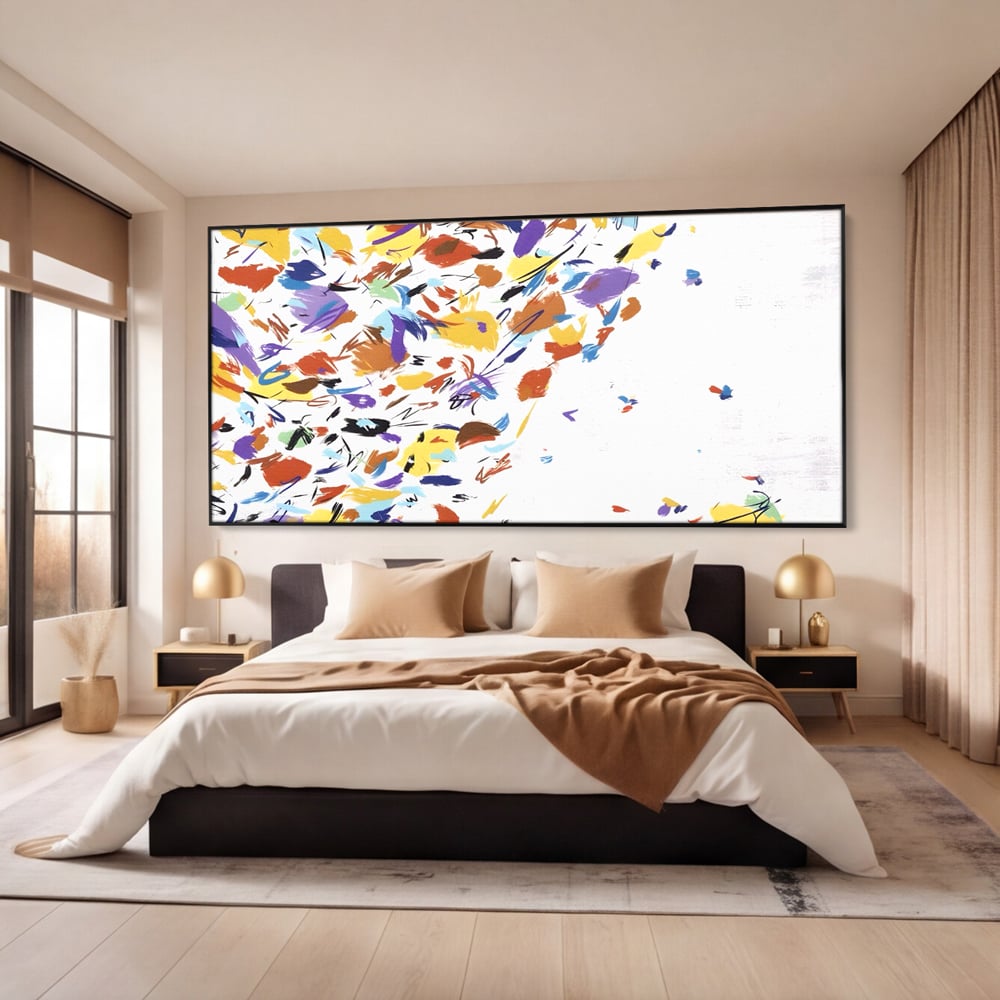 Tablou Canvas Premium LuxCanva® C1210, Frunze Cazatoare , Relaxare, Living Room, Culori Vibrante