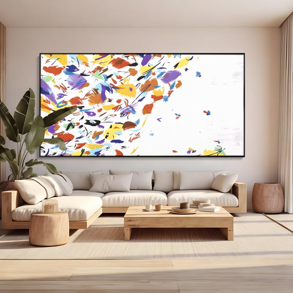 Tablou Canvas Premium LuxCanva® C1210, Frunze Cazatoare , Relaxare, Living Room, Culori Vibrante