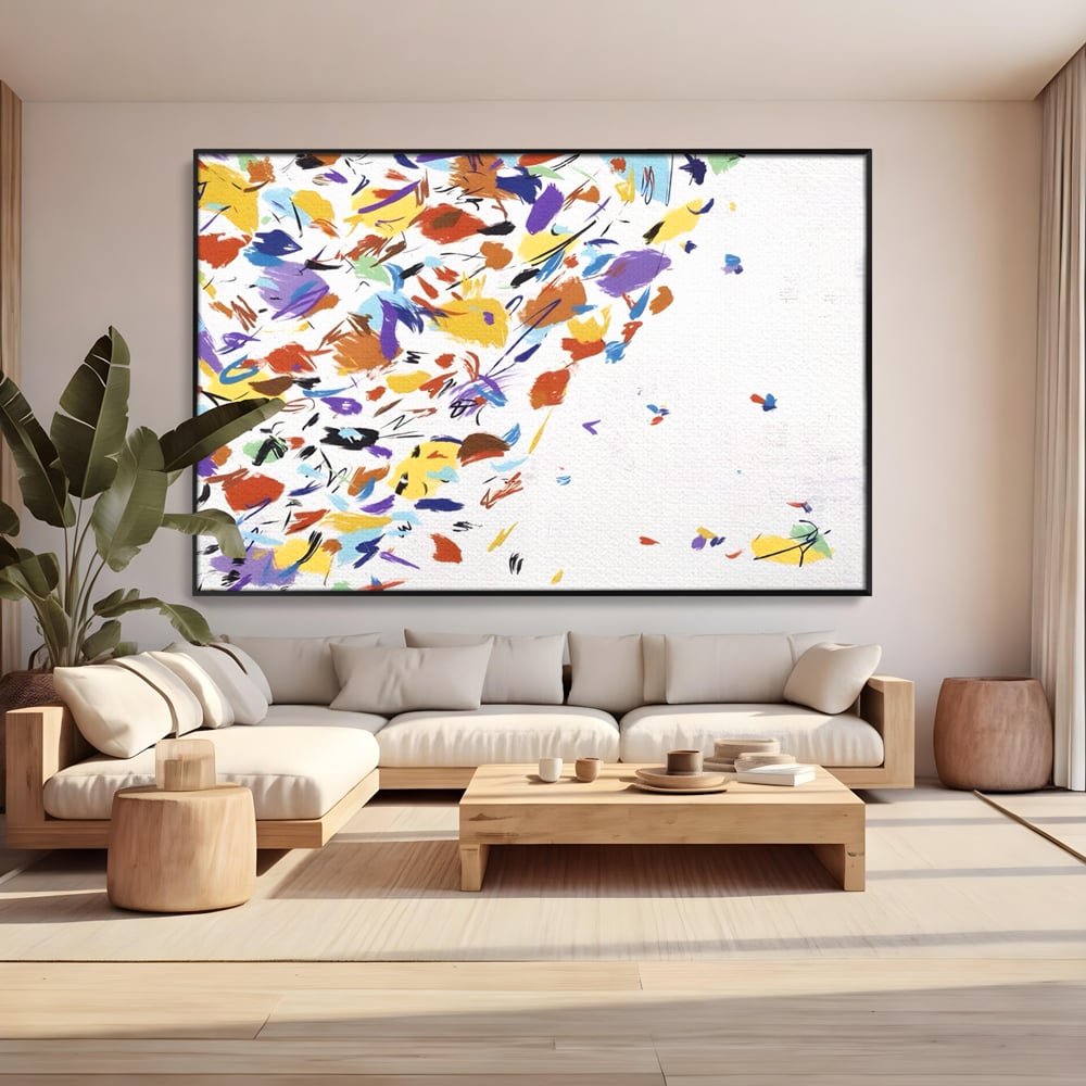 Tablou Canvas Premium LuxCanva® C1210, Frunze Cazatoare , Relaxare, Living Room, Culori Vibrante