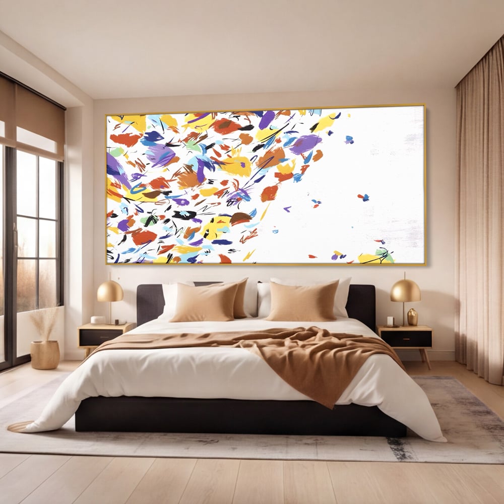 Tablou Canvas Premium LuxCanva® C1210, Frunze Cazatoare , Relaxare, Living Room, Culori Vibrante