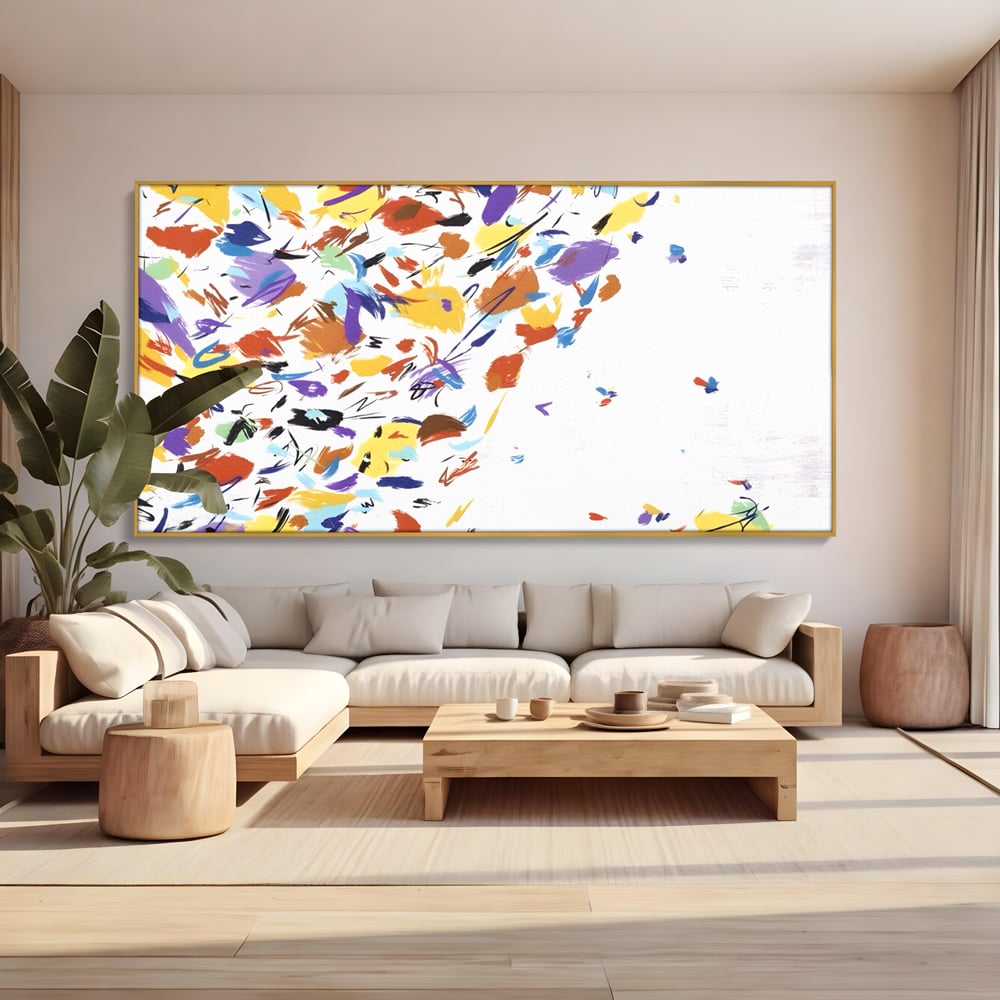 Tablou Canvas Premium LuxCanva® C1210, Frunze Cazatoare , Relaxare, Living Room, Culori Vibrante