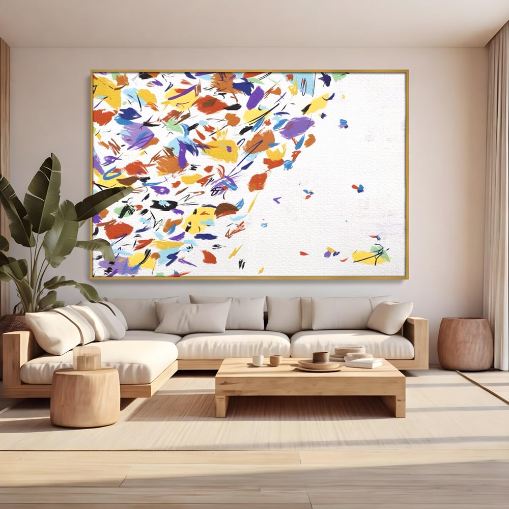 Tablou Canvas Premium LuxCanva® C1210, Frunze Cazatoare , Relaxare, Living Room, Culori Vibrante
