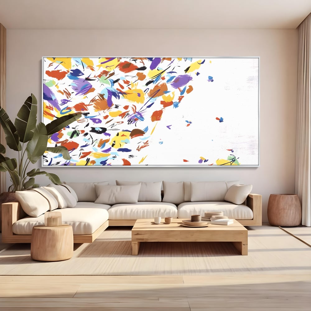 Tablou Canvas Premium LuxCanva® C1210, Frunze Cazatoare , Relaxare, Living Room, Culori Vibrante