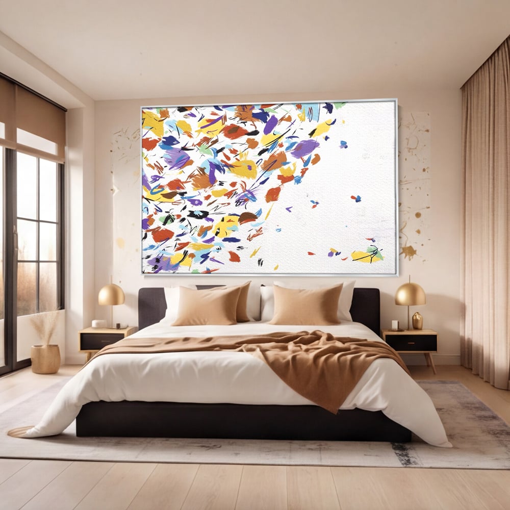Tablou Canvas Premium LuxCanva® C1210, Frunze Cazatoare , Relaxare, Living Room, Culori Vibrante
