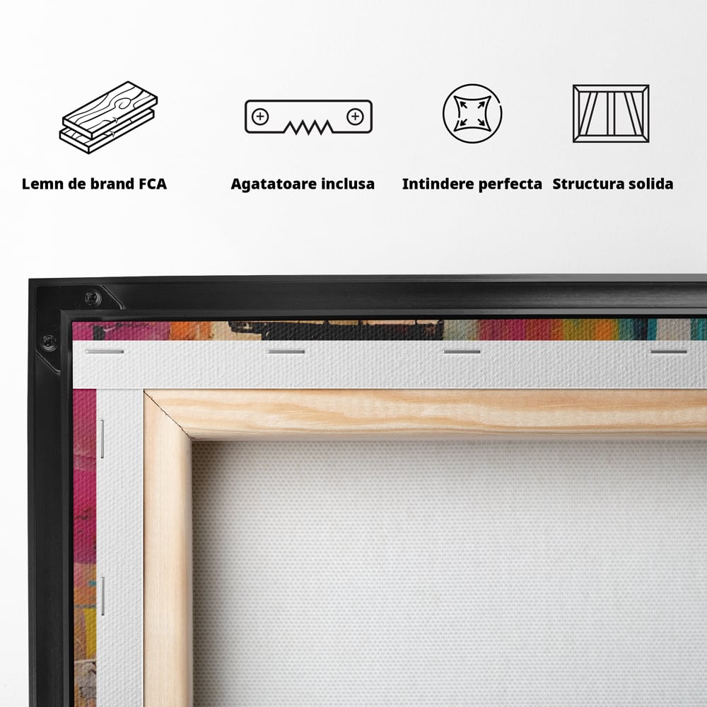 LuxCanva Premium-Leinwand Leinwand Wandkunst® C1211, Abstrakte Colorscape Paint , Farben, Dekorativ, Wohnzimmer, Lebendige Farben