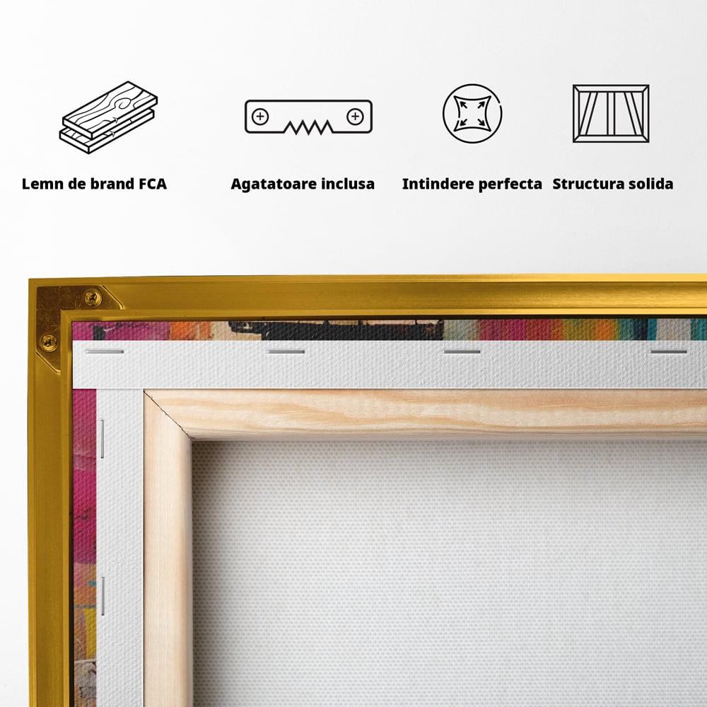 LuxCanva Premium-Leinwand Leinwand Wandkunst® C1211, Abstrakte Colorscape Paint , Farben, Dekorativ, Wohnzimmer, Lebendige Farben