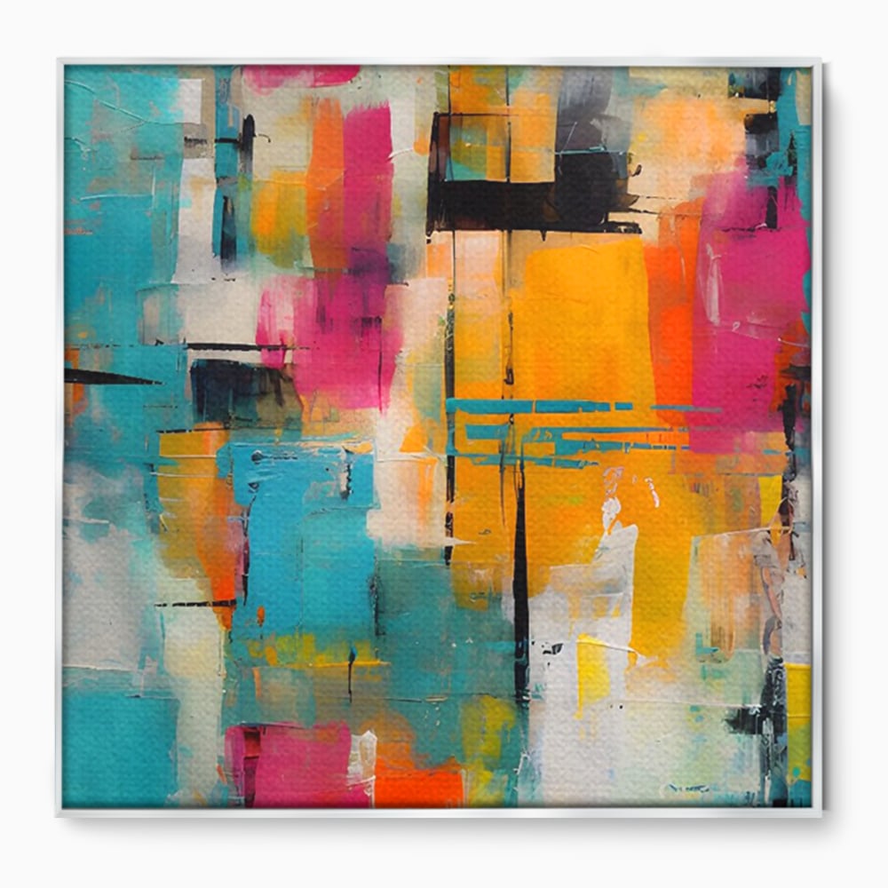LuxCanva Premium-Leinwand Leinwand Wandkunst® C1211, Abstrakte Colorscape Paint , Farben, Dekorativ, Wohnzimmer, Lebendige Farben