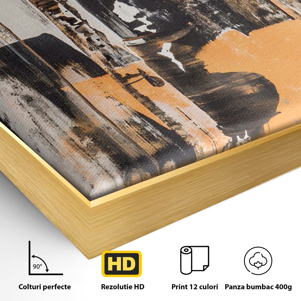 Tablou Canvas Premium LuxCanva® C1212, Abstract Paint , Culori, Decorativ, Living Room, Culori Vibrante