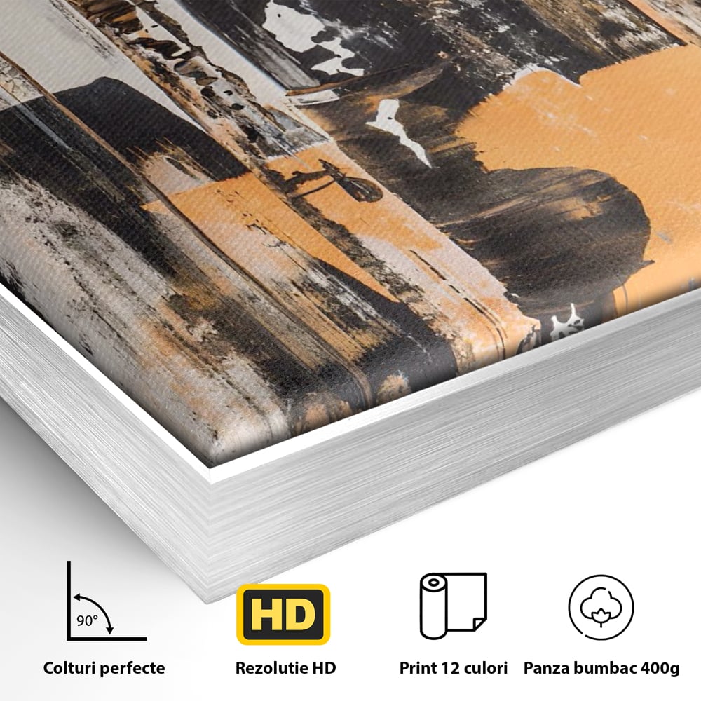 Tablou Canvas Premium LuxCanva® C1212, Abstract Paint , Culori, Decorativ, Living Room, Culori Vibrante