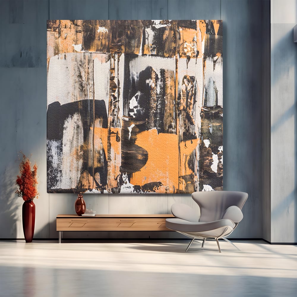 Tablou Canvas Premium LuxCanva® C1212, Abstract Paint , Culori, Decorativ, Living Room, Culori Vibrante
