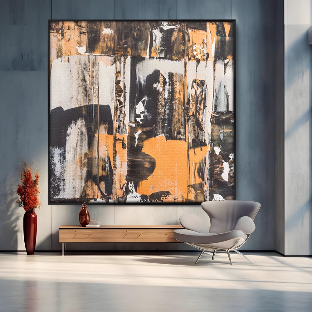 Tablou Canvas Premium LuxCanva® C1212, Abstract Paint , Culori, Decorativ, Living Room, Culori Vibrante