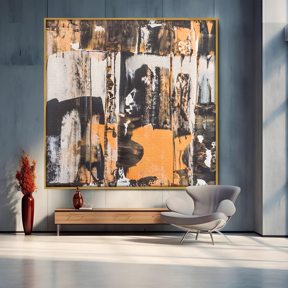 Tablou Canvas Premium LuxCanva® C1212, Abstract Paint , Culori, Decorativ, Living Room, Culori Vibrante