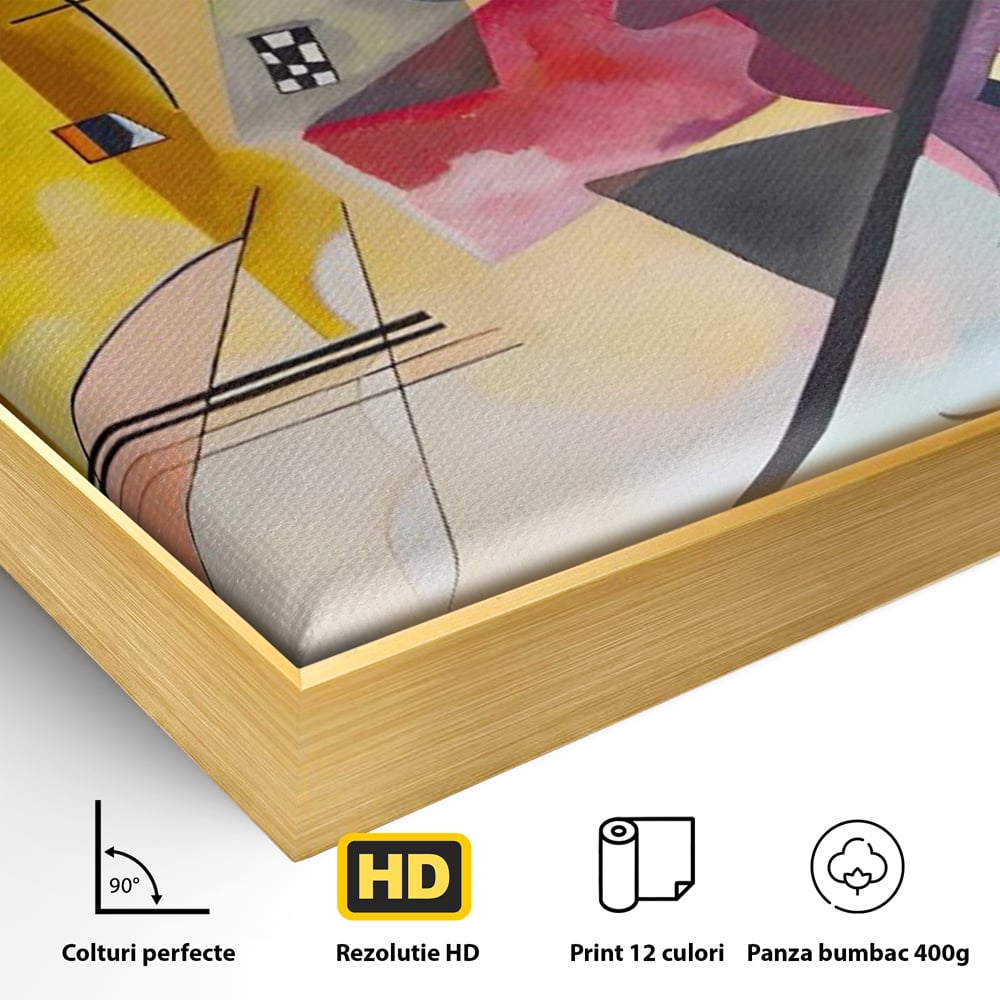 Tablou Canvas Premium LuxCanva® C1214, Red Yellow And Blue Paint , Relaxare, Artist, Kandinsky, Living Room, Culori Vibrante