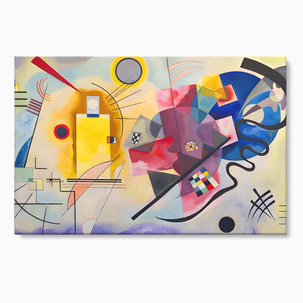 Tablou Canvas Premium LuxCanva® C1214, Red Yellow And Blue Paint , Relaxare, Artist, Kandinsky, Living Room, Culori Vibrante