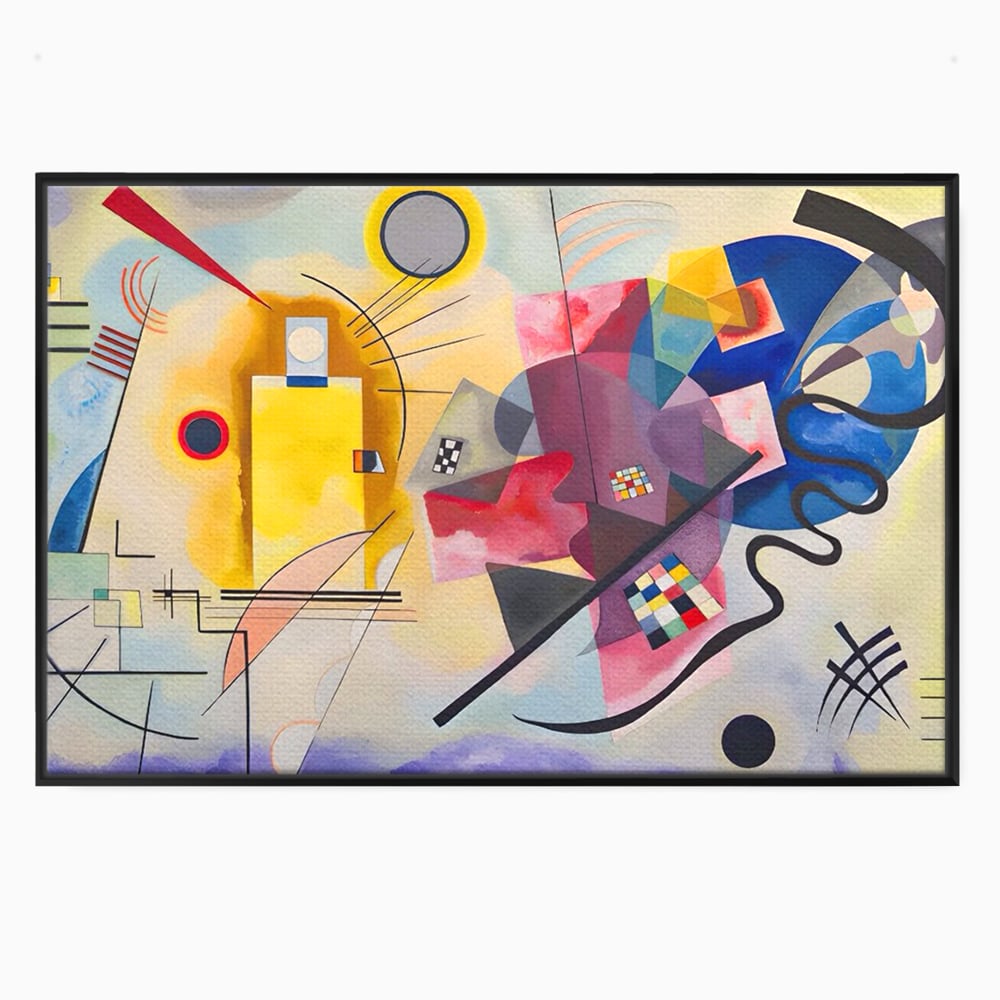 Tablou Canvas Premium LuxCanva® C1214, Red Yellow And Blue Paint , Relaxare, Artist, Kandinsky, Living Room, Culori Vibrante