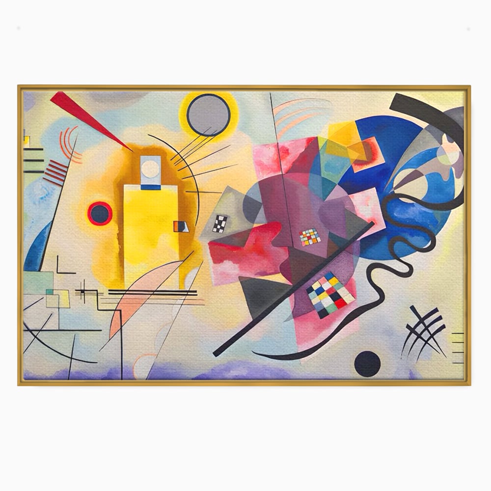 Tablou Canvas Premium LuxCanva® C1214, Red Yellow And Blue Paint , Relaxare, Artist, Kandinsky, Living Room, Culori Vibrante