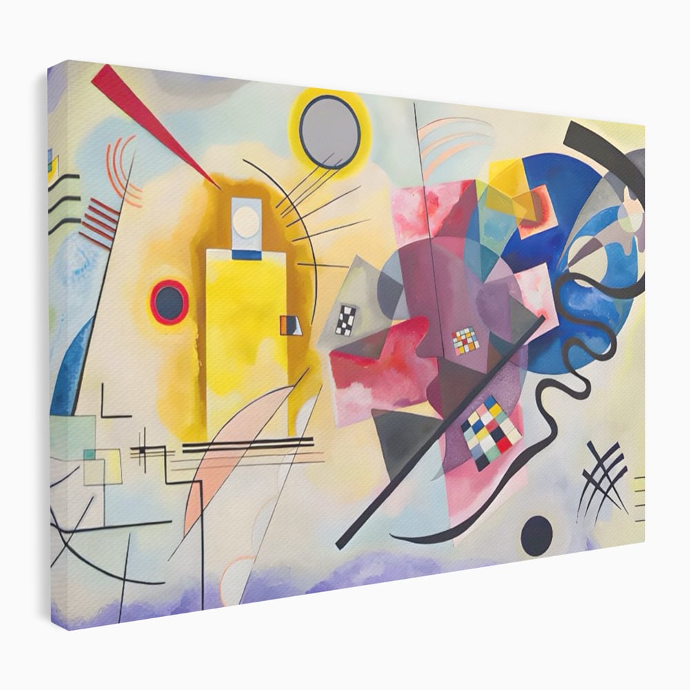 Tablou Canvas Premium LuxCanva® C1214, Red Yellow And Blue Paint , Relaxare, Artist, Kandinsky, Living Room, Culori Vibrante