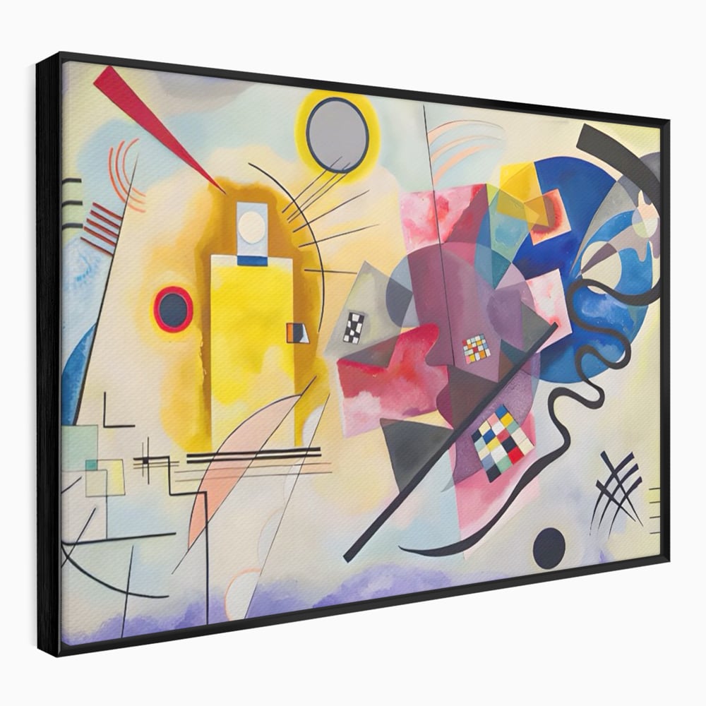 Tablou Canvas Premium LuxCanva® C1214, Red Yellow And Blue Paint , Relaxare, Artist, Kandinsky, Living Room, Culori Vibrante