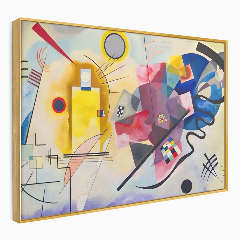 Tablou Canvas Premium LuxCanva® C1214, Red Yellow And Blue Paint , Relaxare, Artist, Kandinsky, Living Room, Culori Vibrante