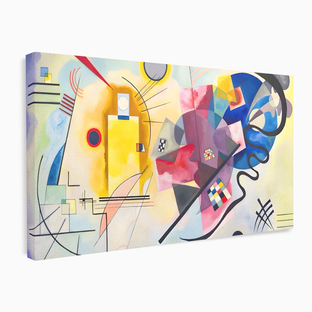 Tablou Canvas Premium LuxCanva® C1214, Red Yellow And Blue Paint , Relaxare, Artist, Kandinsky, Living Room, Culori Vibrante