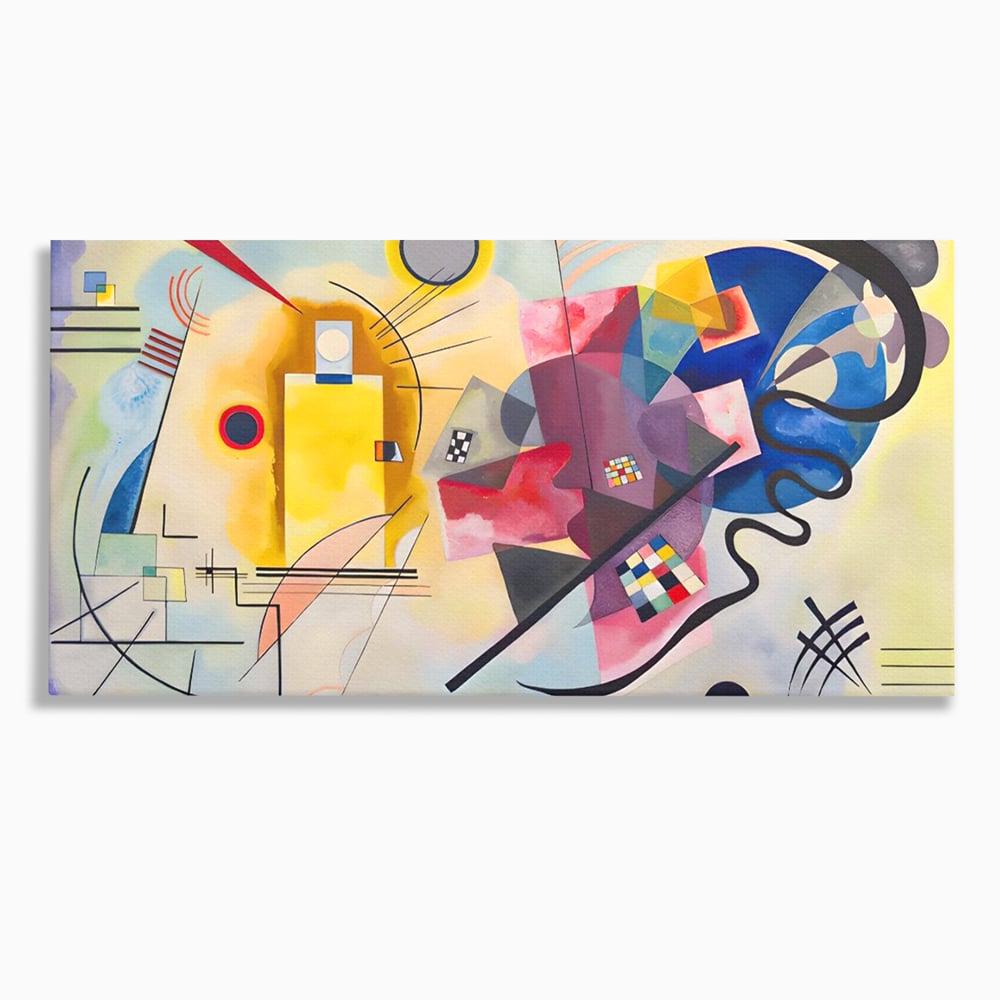 Tablou Canvas Premium LuxCanva® C1214, Red Yellow And Blue Paint , Relaxare, Artist, Kandinsky, Living Room, Culori Vibrante