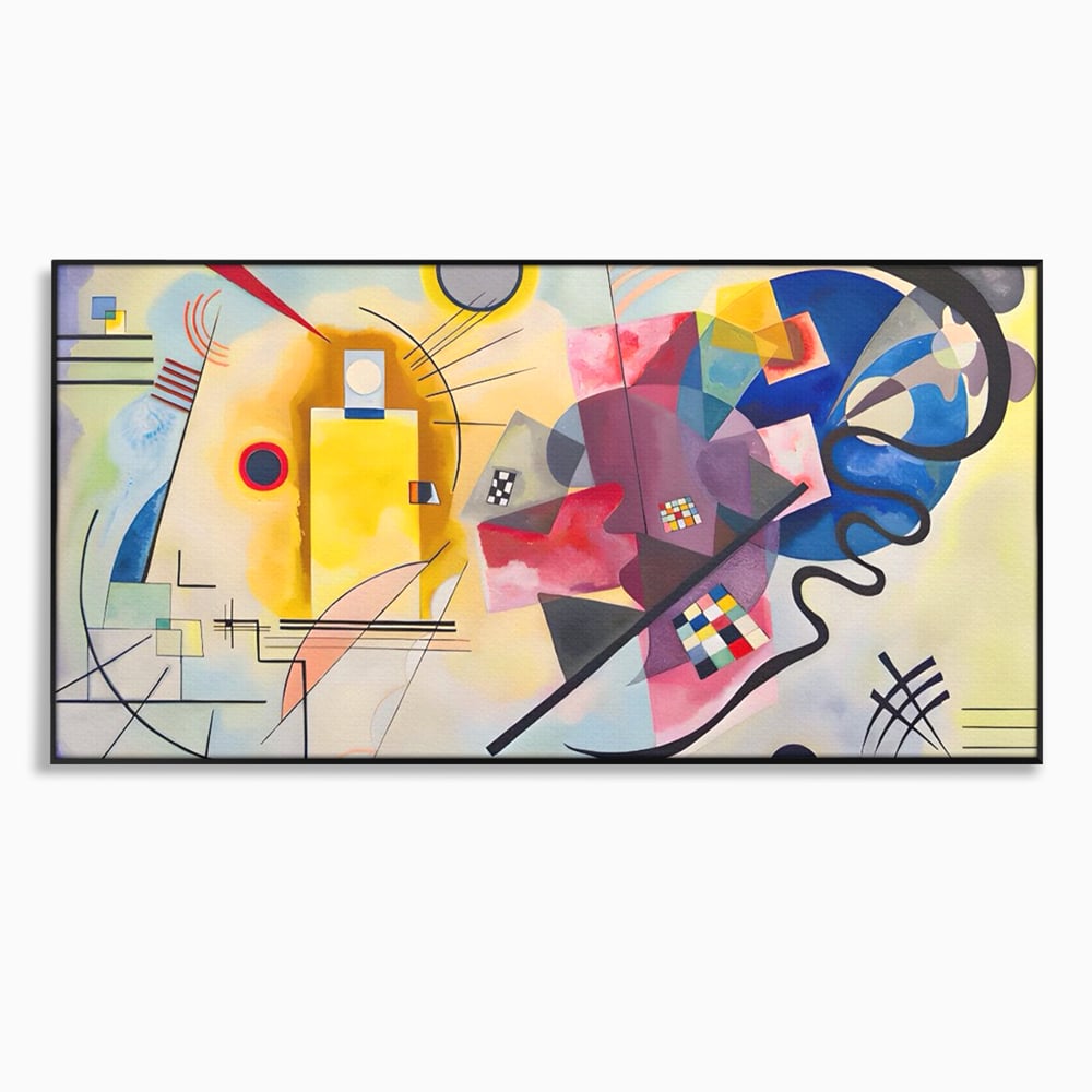 Tablou Canvas Premium LuxCanva® C1214, Red Yellow And Blue Paint , Relaxare, Artist, Kandinsky, Living Room, Culori Vibrante