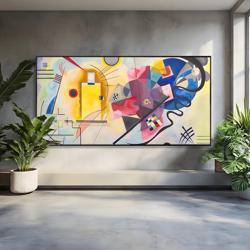 Tablou Canvas Premium LuxCanva® C1214, Red Yellow And Blue Paint , Relaxare, Artist, Kandinsky, Living Room, Culori Vibrante