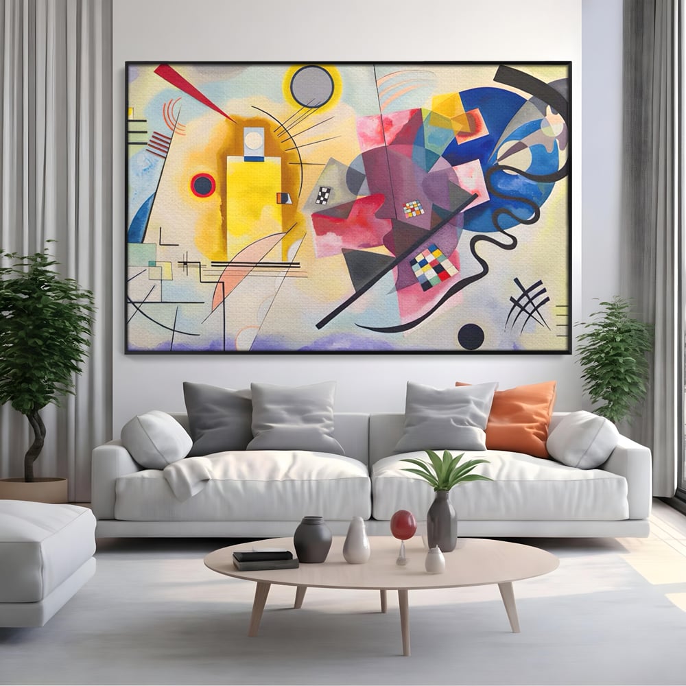 Tablou Canvas Premium LuxCanva® C1214, Red Yellow And Blue Paint , Relaxare, Artist, Kandinsky, Living Room, Culori Vibrante