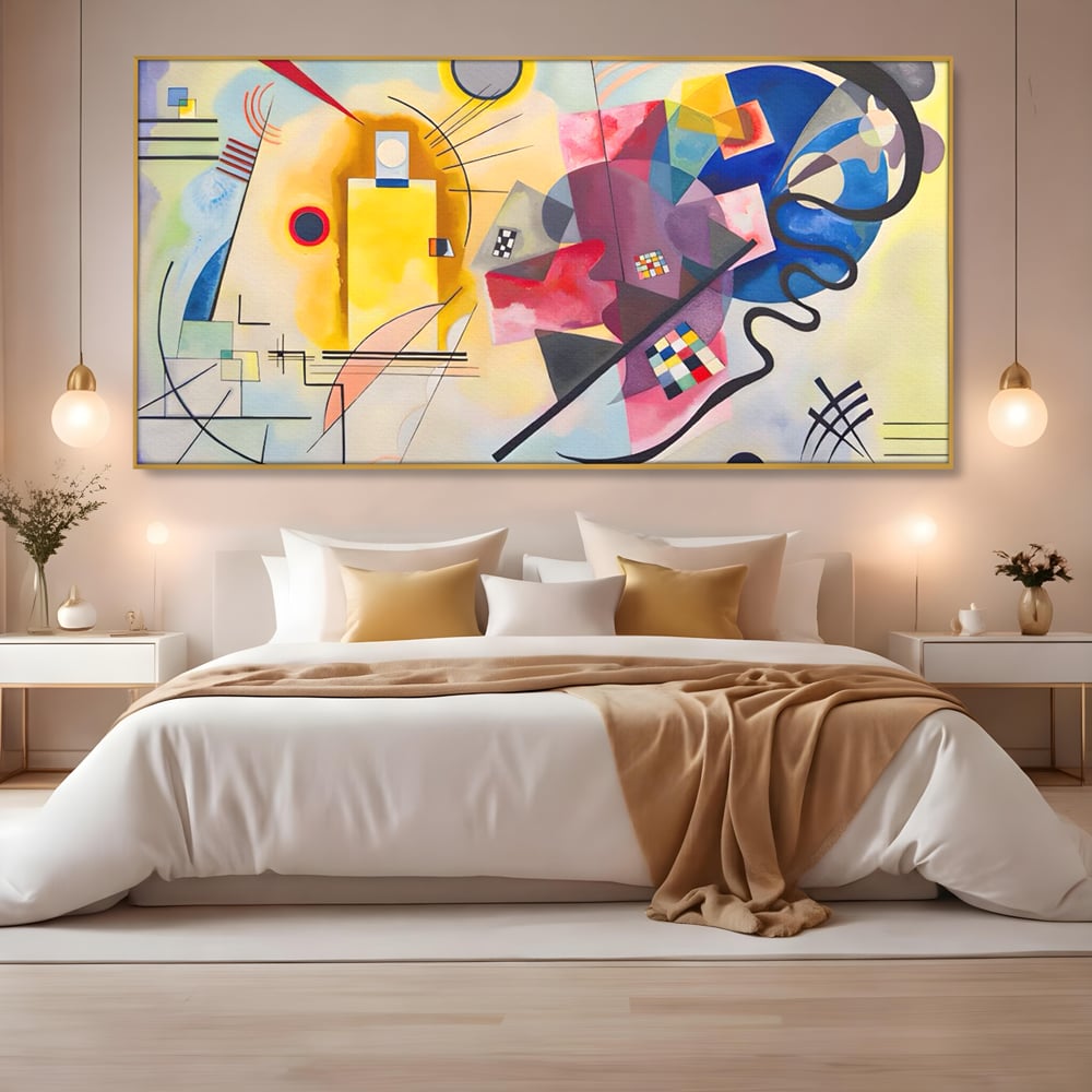 Tablou Canvas Premium LuxCanva® C1214, Red Yellow And Blue Paint , Relaxare, Artist, Kandinsky, Living Room, Culori Vibrante