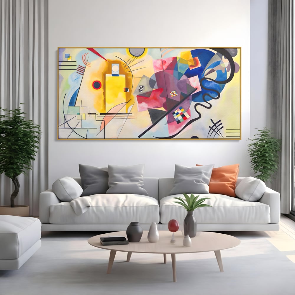Tablou Canvas Premium LuxCanva® C1214, Red Yellow And Blue Paint , Relaxare, Artist, Kandinsky, Living Room, Culori Vibrante