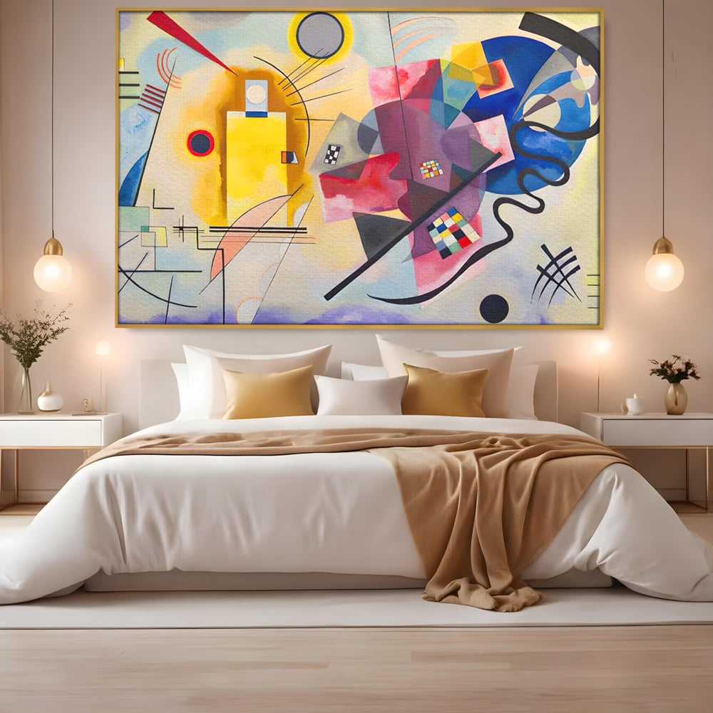 Tablou Canvas Premium LuxCanva® C1214, Red Yellow And Blue Paint , Relaxare, Artist, Kandinsky, Living Room, Culori Vibrante