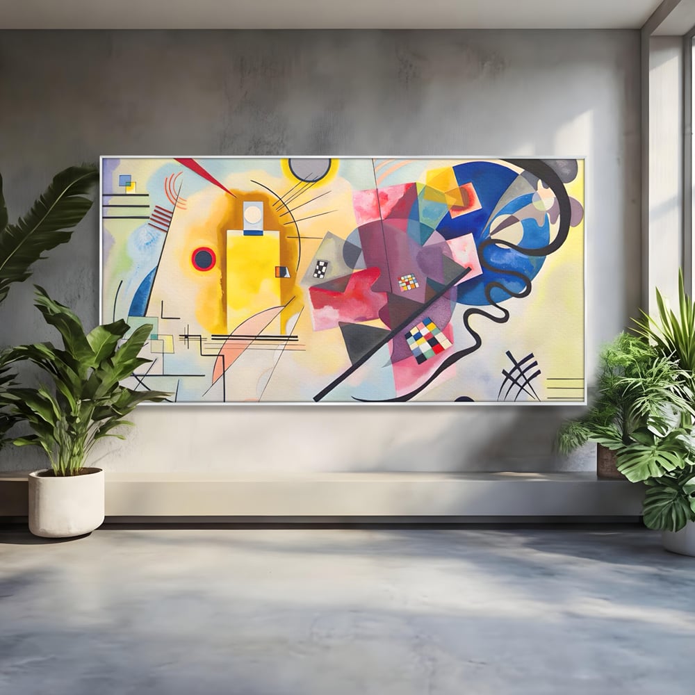 Tablou Canvas Premium LuxCanva® C1214, Red Yellow And Blue Paint , Relaxare, Artist, Kandinsky, Living Room, Culori Vibrante