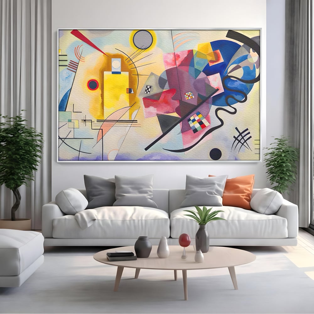 Tablou Canvas Premium LuxCanva® C1214, Red Yellow And Blue Paint , Relaxare, Artist, Kandinsky, Living Room, Culori Vibrante