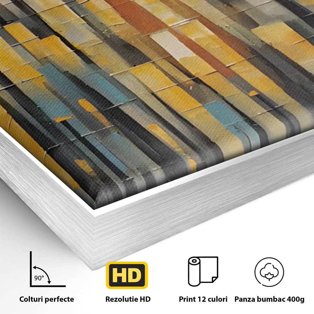 Tablou Canvas Premium LuxCanva® C1215, Colored Stripes ,  Relaxare, Living Room, Culori Vibrante