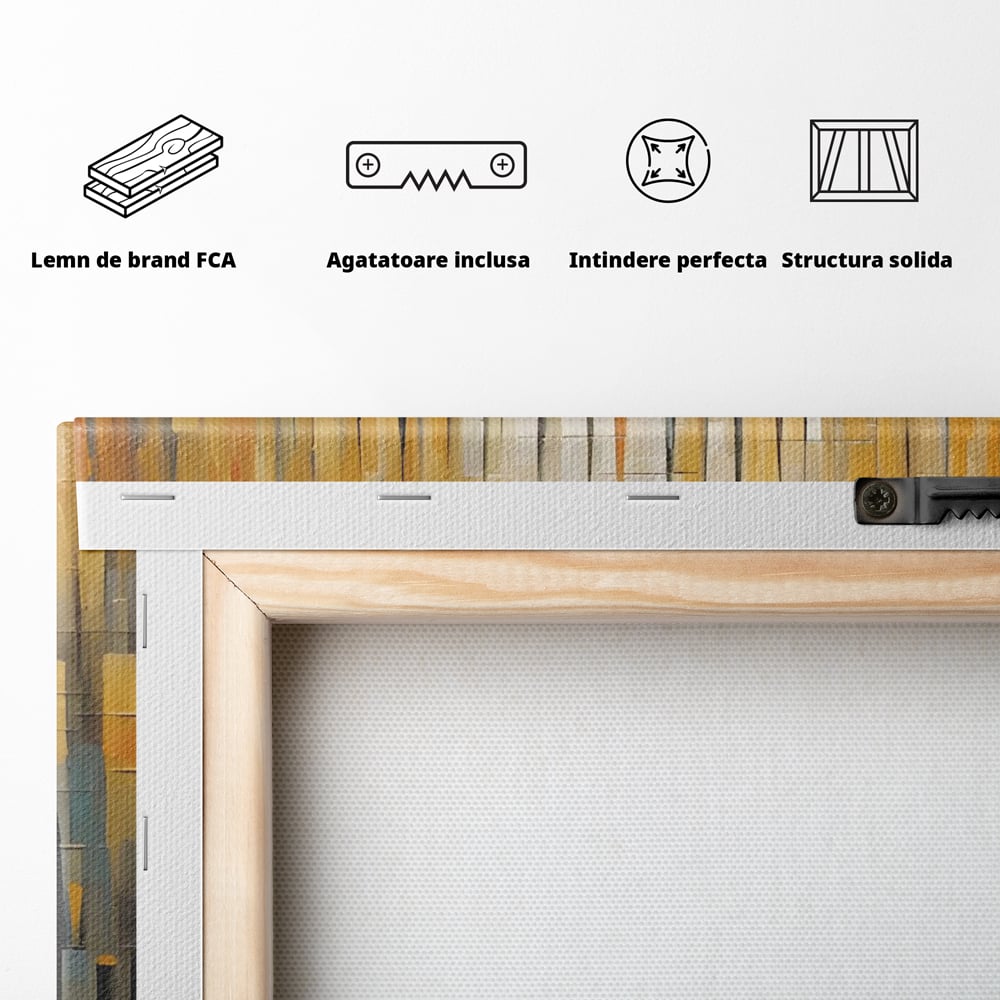 Tablou Canvas Premium LuxCanva® C1215, Colored Stripes ,  Relaxare, Living Room, Culori Vibrante