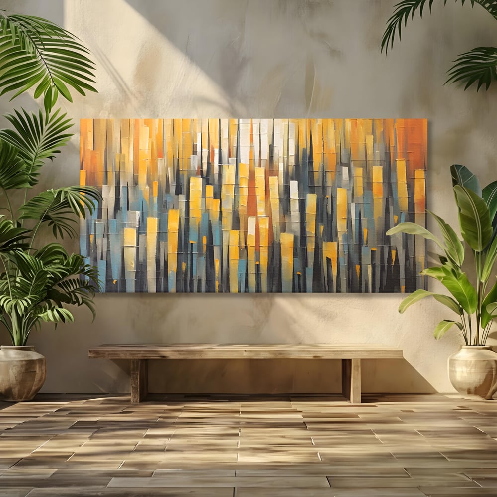 Tablou Canvas Premium LuxCanva® C1215, Colored Stripes ,  Relaxare, Living Room, Culori Vibrante