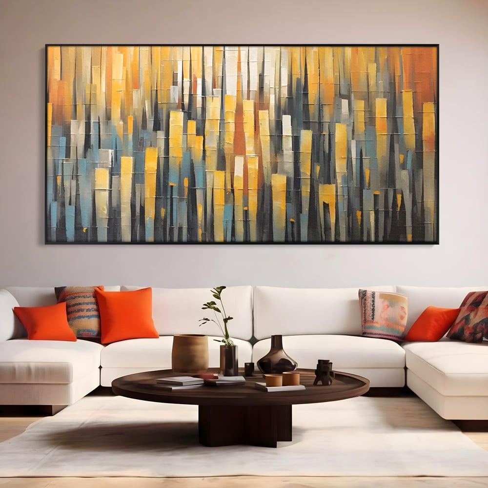 Tablou Canvas Premium LuxCanva® C1215, Colored Stripes ,  Relaxare, Living Room, Culori Vibrante