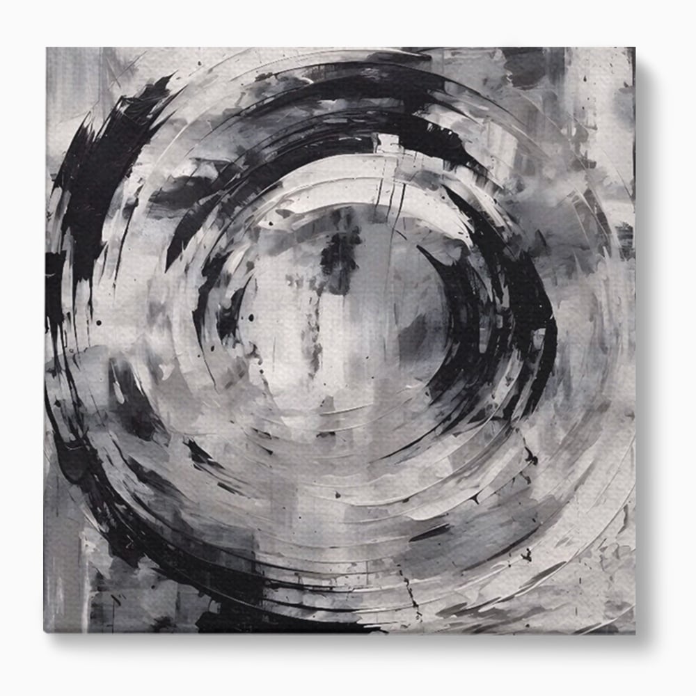 Tablou Canvas Premium LuxCanva® C1217, Abstract Round Paint , Culori, Decorativ, Living Room, Culori Vibrante