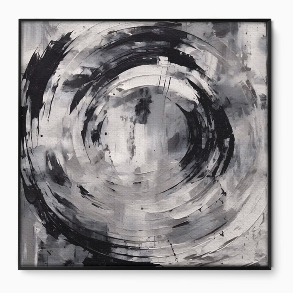 Tablou Canvas Premium LuxCanva® C1217, Abstract Round Paint , Culori, Decorativ, Living Room, Culori Vibrante