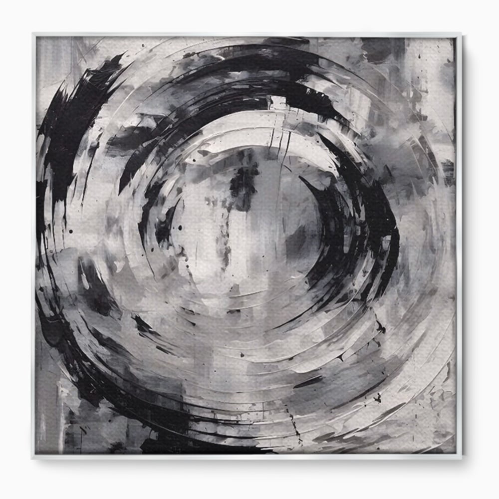 Tablou Canvas Premium LuxCanva® C1217, Abstract Round Paint , Culori, Decorativ, Living Room, Culori Vibrante