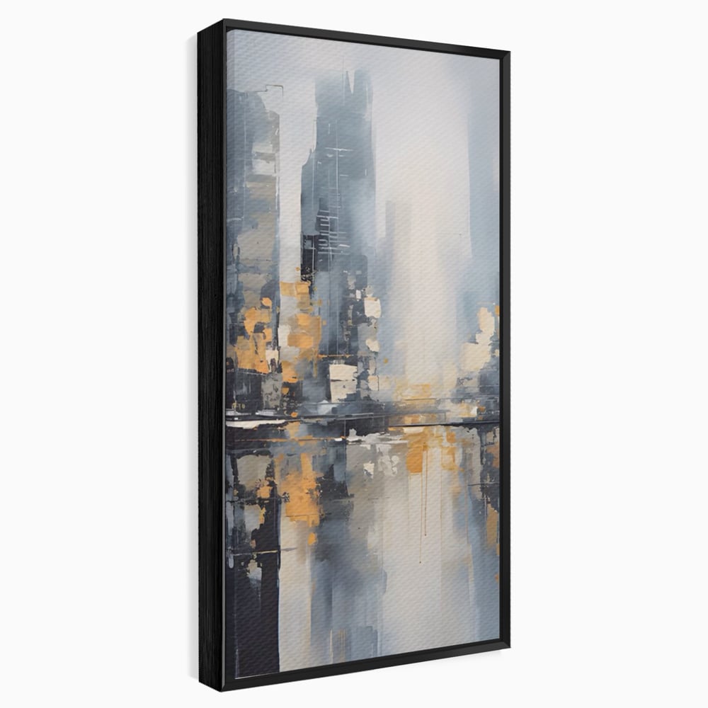 Tablou Canvas Premium LuxCanva® C1219, Abstract Paint Of Downtown ,  Relaxare, Living Room, Culori Vibrante