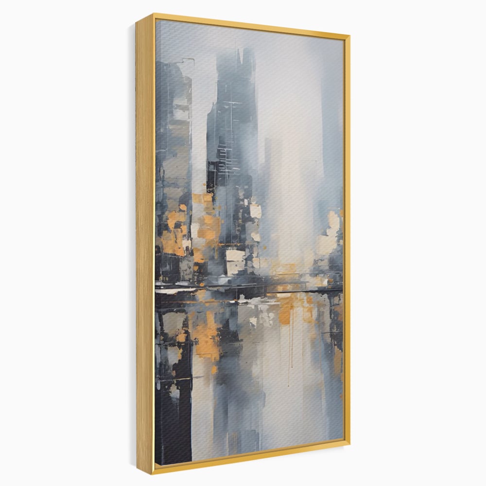 Tablou Canvas Premium LuxCanva® C1219, Abstract Paint Of Downtown ,  Relaxare, Living Room, Culori Vibrante