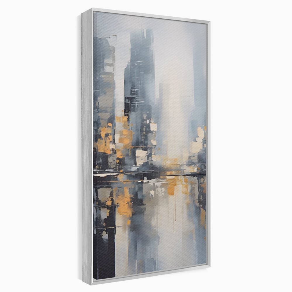 Tablou Canvas Premium LuxCanva® C1219, Abstract Paint Of Downtown ,  Relaxare, Living Room, Culori Vibrante