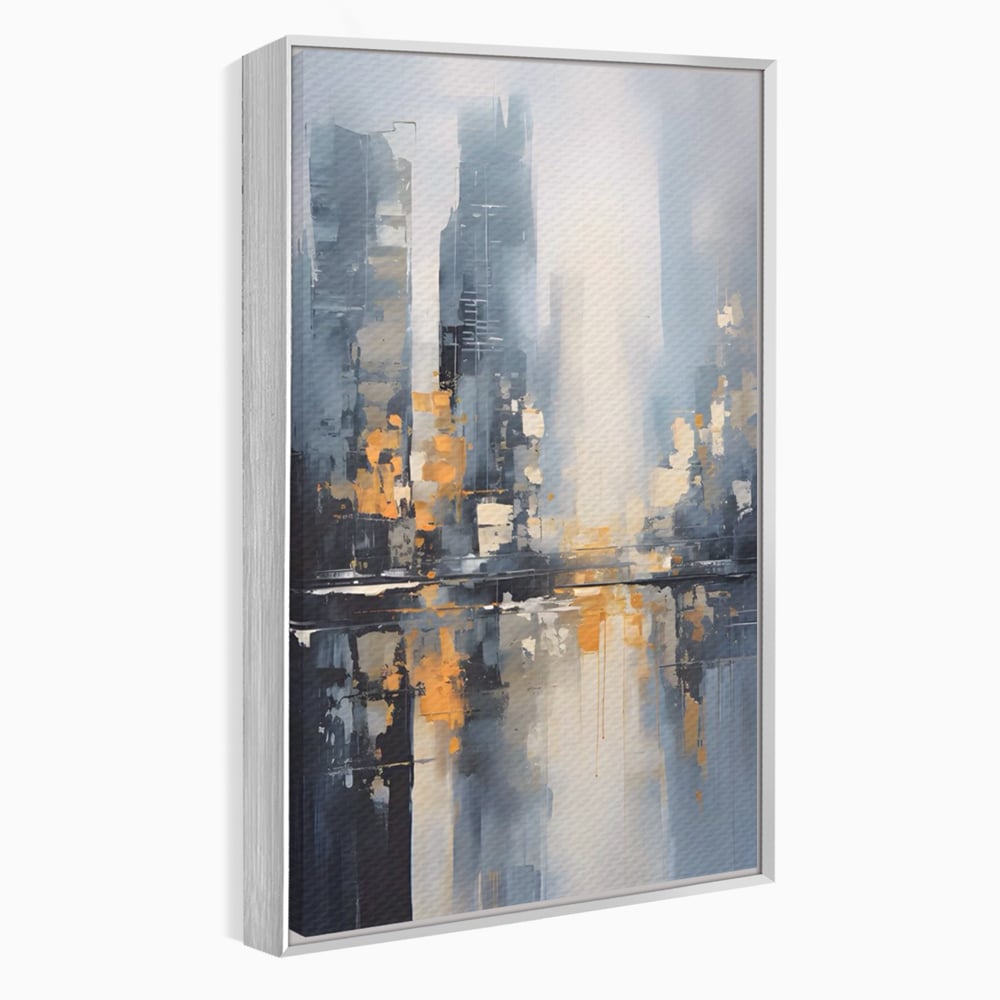 Tablou Canvas Premium LuxCanva® C1219, Abstract Paint Of Downtown ,  Relaxare, Living Room, Culori Vibrante