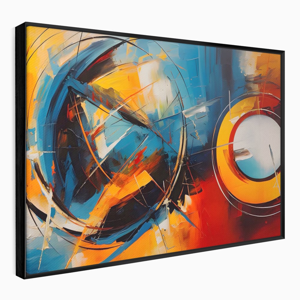 Tablou Canvas Premium LuxCanva® C1220, Abstract Moon And Earth Paint , Relaxare, Living Room, Culori Vibrante