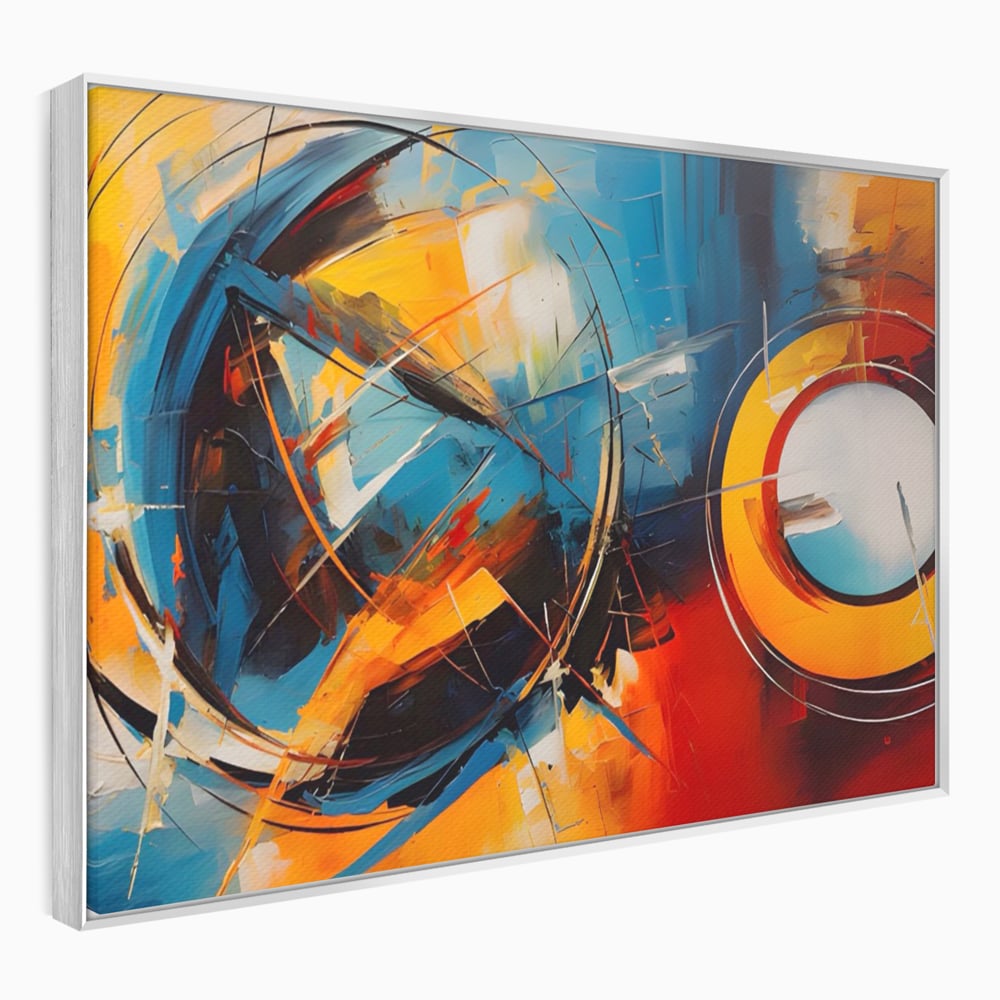 Tablou Canvas Premium LuxCanva® C1220, Abstract Moon And Earth Paint , Relaxare, Living Room, Culori Vibrante